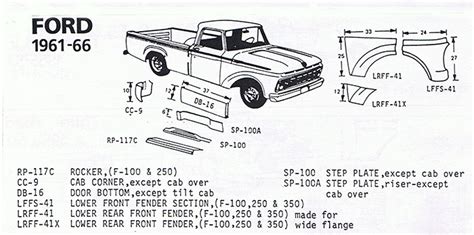 1966 f100 sheet metal|vintage Ford truck sheet metal.